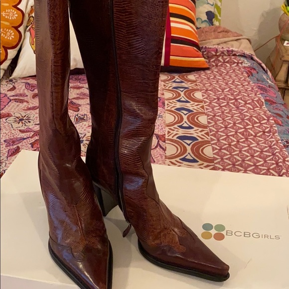 BCBGirls Shoes - BCBGirls Leather boot; stunning detail & wood heel